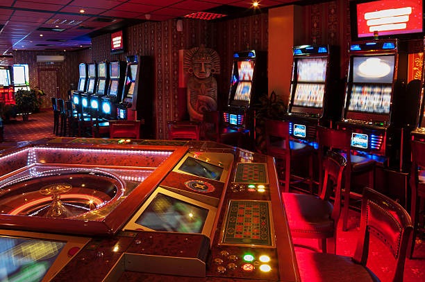 Live blackjack and roulette dealer tables with multi-camera setup